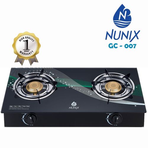 Nunix GG PRO-004 2 Burner Glass Top Gas Cooker