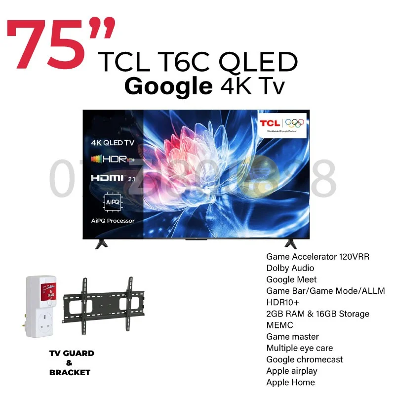 TCL 75" QLED 4K UHD Smart TV 75T6C